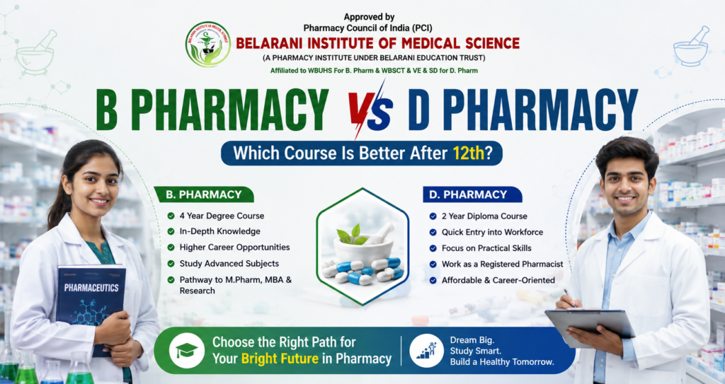 B Pharmacy vs D Pharmacy: Which Course Is Better After 12th?