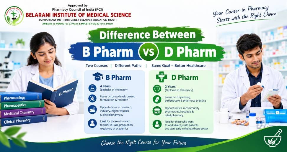 Difference Between B Pharm and D Pharm